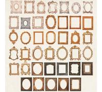 120 Pcs Vintage Frame Stickers for Scrapbooking, Bullets Journals, Planners, Wedding Albums - Elegant Embellishments & Decorative Supplies for Junk Journals, Cards, DIY Crafts