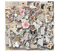 120 PCS Vintage Kindle Stickers, Premium Vinyl, Waterproof and Scratch Resistant, High Resolution Art for Scrapbooks, Laptops, Creative Stickers for Adults
