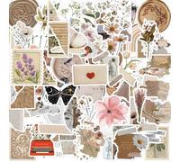 120 Pcs Vintage Scrapbook Stickers, Kindle Stickers Aesthetic, Scrapbooking Supplies for DIY Crafts, Teens & Adults Journaling Decoration