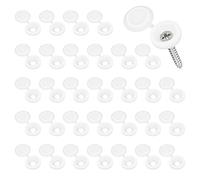 120 Pcs White Screw Cover Caps, Screw Caps, Snap on Replacement Screws Decor Covers, Plastic Hinged Screws Covers for Furniture, Cabinet, Cupboard, Wardrobe for M3.5/M4 S-crews