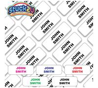 120 Personalised Stick On Name Labels for Clothes Kids, No Iron Just Peel and Stick!