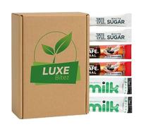 120-Piece Coffee Set - 30 Instant Coffee Sachets, 30 Lakeland UHT Milk Sticks, 60 Tate & Lyle White Sugar Sticks | Individually Wrapped Portions for Home, Office & Travel | Coffee Kit By Luxe Bitez