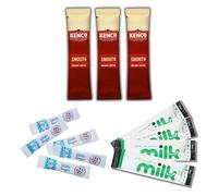 120-Piece Coffee Set - 30 Rich Instant Sachets, 30 Lakeland UHT Milk Sticks, 60 Silverspoon Sugar Sachets | Individually Wrapped Portions for Home, Office & Travel | Espresso Yourself