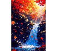 120 Piece Jigsaw Puzzle for Adults Autumn Waterfall - Fun Challenges & Brainteasing Adult Jigsaws - Puzzle Games 120 Piece