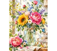 120-Piece Jigsaw Puzzle for Adults, Garden Spring Blossom Landscape | Well-fitted puzzle pieces, premium cardboard, vibrant scenery art, stress relief, wall decoration option