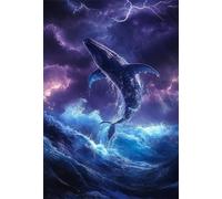 120 Piece Jigsaw Puzzle for Adults Ocean Wave Whale - Fun Challenges & Brainteasing Adult Jigsaws - Puzzle Games 120 Piece
