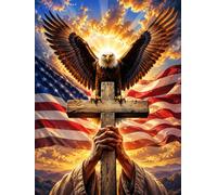 120-Piece Jigsaw Puzzle for Adults, Patriotic Eagle Landscape | Well-fitted puzzle pieces, premium cardboard, vibrant scenery art, stress relief, wall decoration option