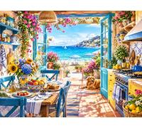 120-Piece Jigsaw Puzzle for Adults, Sea View Room Landscape | Well-fitted puzzle pieces, premium cardboard, vibrant scenery art, stress relief, wall decoration option