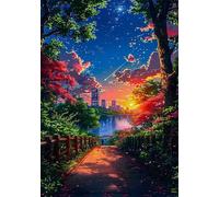 120 Piece Jigsaw Puzzle for Adults Sunrise Lake Trees - Fun Challenges & Brainteasing Adult Jigsaws - Puzzle Games 120 Piece