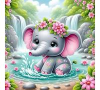 120 Piece Jigsaw Puzzles for Adults Animals Elephants Flowers, Educational Games, Impossible Hard Difficult Challenging, Relaxation Jigsaw Puzzles for Adults 120 Pieces 17.7x17.7 inch