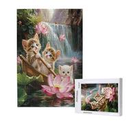 120 Piece Jigsaw Puzzles for Adults,Cat Jigsaw Puzzles for Adults, Wooden Large Size Puzzle with Gift Box,Fall Jigsaws for Family Educational Games, Unique Gifts for Women/Men, Home Wall Decor,ML-947