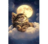 120 Piece Jigsaw Puzzles for Adults, Challenging Puzzles, Puzzle Game, Animal Cat Moon Puzzle 120 Pieces