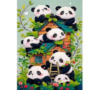 120 Piece Jigsaw Puzzles for Adults, Challenging Puzzles, Puzzle Game, Cartoon Panda Puzzle 120 Pieces