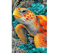 120 Piece Jigsaw Puzzles for Adults Flower Turtle Challenging Puzzle Educational Games Puzzle for Adults 120 Pieces Family Game Great Gift Idea, 9.8 x 7.9 inch