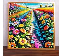 120 Piece Jigsaw Puzzles for Adults, Impossible Hard Difficult Challenging jigsaw puzzle 120 pieces adult Puzzles Classic Educational Games 45x45cm, Rainbow Flower