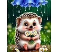 120 Piece Jigsaw Puzzles for Adults, Impossible Hard Difficult Challenging jigsaw puzzle 120 pieces adult Puzzles Classic Educational Games 25x20cm,Petal Rain Hedgehog