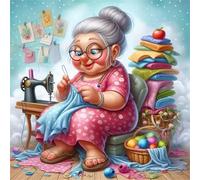 120 Piece Jigsaw Puzzles for Adults, Impossible Hard Difficult Challenging jigsaw puzzle 120 pieces adult Puzzles Classic Educational Games 45x45cm, Sewing Machine Grandma