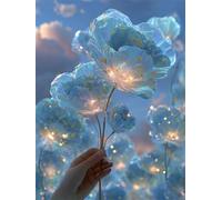 120 Piece Jigsaw Puzzles for Adults, Impossible Hard Difficult Challenging jigsaw puzzle 120 pieces adult Puzzles Classic Educational Games 25x20cm,Blue Flower Cloud