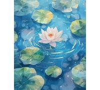 120 Piece Jigsaw Puzzles for Adults, Impossible Hard Difficult Challenging jigsaw puzzle 120 pieces adult Puzzles Classic Educational Games 25x20cm,Blue Pond Lotus