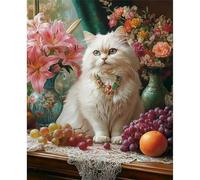 120 Piece Jigsaw Puzzles for Adults, Impossible Hard Difficult Challenging jigsaw puzzle 120 pieces adult Puzzles Classic Educational Games 25x20cm,Lily Cat Grapes