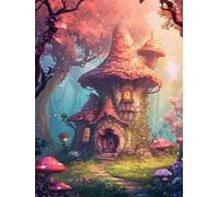 120 piece Jigsaw Puzzles for Adults Impossible Hard Difficult Challenging Puzzle, jigsaws 120 pieces for adults Fun Activity & Present for The Whole Family, Theme:Mushroom Cottage