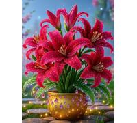 120 piece Jigsaw Puzzles for Adults Impossible Hard Difficult Challenging Puzzle, jigsaws 120 pieces for adults Fun Activity & Present for The Whole Family, Theme:Red Lily Pebble