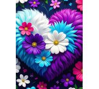 120 piece Jigsaw Puzzles for Adults Impossible Hard Difficult Challenging Puzzle, jigsaws 120 pieces for adults Fun Activity & Present for The Whole Family, Theme:Fluffy Heart