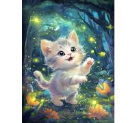 120 piece Jigsaw Puzzles for Adults Impossible Hard Difficult Challenging Puzzle, jigsaws 120 pieces for adults Fun Activity & Present for The Whole Family, Theme:Firefly Cat