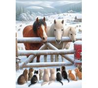 120 piece Jigsaw Puzzles for Adults Impossible Hard Difficult Challenging Puzzle, jigsaws 120 pieces for adults Fun Activity & Present for The Whole Family, Theme:Ranch Horse
