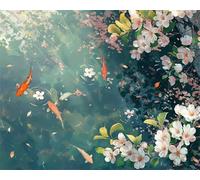 120 piece Jigsaw Puzzles for Adults Impossible Hard Difficult Challenging Puzzle, jigsaws 120 pieces for adults Fun Activity & Present for The Whole Family, Theme:Koi Pond