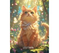120 piece Jigsaw Puzzles for Adults Impossible Hard Difficult Challenging Puzzle, jigsaws 120 pieces for adults Fun Activity & Present for The Whole Family, Theme:Sunlight Cat
