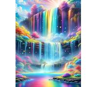 120 piece Jigsaw Puzzles for Adults Impossible Hard Difficult Challenging Puzzle, jigsaws 120 pieces for adults Fun Activity & Present for The Whole Family, Theme:Rainbow Waterfall