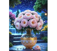 120 piece Jigsaw Puzzles for Adults Impossible Hard Difficult Challenging Puzzle, jigsaws 120 pieces for adults Fun Activity & Present for The Whole Family, Theme:Night Garden Peony
