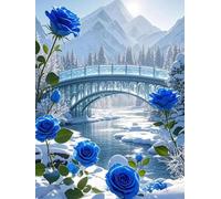 120 piece Jigsaw Puzzles for Adults Impossible Hard Difficult Challenging Puzzle, jigsaws 120 pieces for adults Fun Activity & Present for The Whole Family, Theme:Mountain Bridge Rose