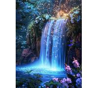 120 piece Jigsaw Puzzles for Adults Impossible Hard Difficult Challenging Puzzle, jigsaws 120 pieces for adults Fun Activity & Present for The Whole Family, Theme:Firefly Waterfall