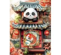 120 piece Jigsaw Puzzles for Adults Impossible Hard Difficult Challenging Puzzle, jigsaws 120 pieces for adults Fun Activity & Present for The Whole Family, Theme:Panda Architecture