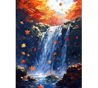 120 piece Jigsaw Puzzles for Adults Impossible Hard Difficult Challenging Puzzle, jigsaws 120 pieces for adults Fun Activity & Present for The Whole Family, Theme:Maple Leaf Falls