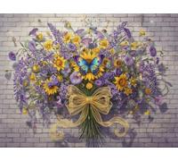 120 Piece Jigsaw Puzzles for Adults Morning Glory Bouquet, Puzzles 120 Pieces for Adults, 12x8 inch Difficult Jigsaw Puzzles with Letters on Back, Fun puzzle for Family Activity