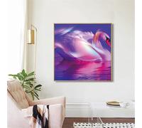 120 Piece Jigsaw Puzzles for Adults Pink Swan Lake, 45x45cm Puzzles for adults 120 Pieces, Fun Present & Activity for Home, Jigsaw Puzzle for Birthday