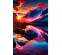 120 Piece Jigsaw Puzzles for Adults, Puzzle Educational Games, Challenging Puzzle, Puzzles 120 Pieces Sunrise Mountain Lake
