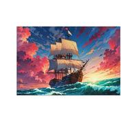 120 Piece Jigsaw Puzzles for Adults, Puzzle Educational Games, Challenging Puzzle, Puzzles 120 Pieces Sailboat Waves Sunrise
