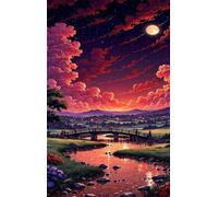 120 Piece Jigsaw Puzzles for Adults, Sunset Scenery Classic Puzzle, 9.8x7.9 inch, Premium Interlocking No Dust, Family Indoor Activity