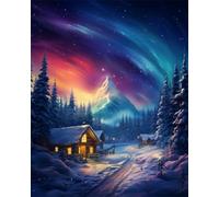 120 Piece Jigsaw Puzzles for Adults Winter Aurora Challenging Puzzle Educational Games Puzzle for Adults 120 Pieces Family Game Great Gift Idea, 9.8 x 7.9 inch