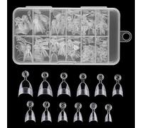 120-Piece Short Almond Acrylic Nail Tips Set - 12 Sizes for Custom Fit - Clear Press-On Nails for Gel Polish & Nail Art - Durable & Flexible for Salon-Quality Manicures