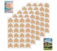 120 Pieces Acid-Free Self-Adhesive Photo Corners 5 Sheets Premium Scrapbook Picture Mounting Stickers for DIY Scrapbooking, Photo Album, Journal, Diary & Picture Frames (Brown)
