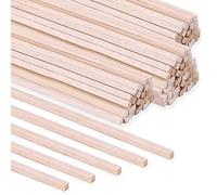 120 Pieces Balsa Wood Sticks 1/8 x 1/8 x 12 Inch Wood Strips Balsa Square Wooden Dowels Hardwood Unfinished Wood Sticks for Crafts DIY Projects Models Making Supplies