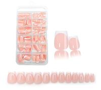 120 Pieces French Press On Nails Short Square Short Nail Tips Full Coverage Nail Tips for Professional Manicure Salons, 12 Sizes (A)