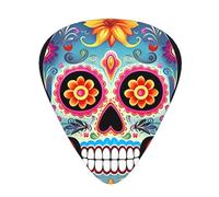 120 Pieces Guitar Picks Bulk, 3 Different Thickness Custom Guitar Tips with Storage Box, Sugar Skulls, Guitar Accessories for Bass, Electric Guitar, Lovers
