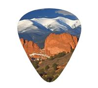 120 Pieces Guitar Picks in Bulk, 3 Different Thickness Custom Guitar Picks with Storage Box, Pikes Peak Colorado Guitar Accessories, for Bass, Electric Guitar, Lovers