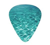 120 Pieces Guitar Picks in Bulk, 3 Pieces Different Thickness Customizable Guitar Picks with Storage Box, Blue Aquatic Guitar Accessories for Bass, Electric Guitar, Guitar Lovers